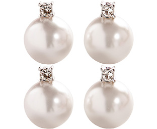 Faux Pearl and Diamond Earrings (2 Pairs - SAVE £5)