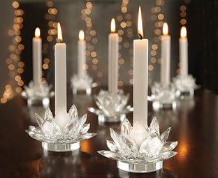 Crystal Lotus Flower Candle Holder