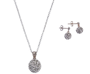 Glitterball Pendant and Matching Earrings – SAVE £4