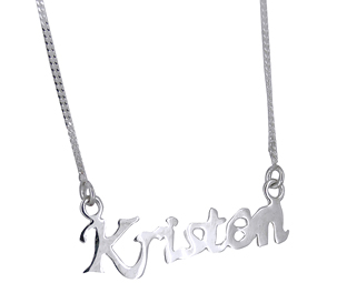 Personalised sterling silver necklace