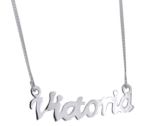 Personalised sterling silver necklace