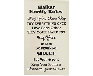 Family Rules Canvas