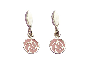 Mackintosh Style Sterling Silver Rose Stud Earrings