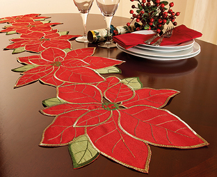 Poinsettia Table Runner