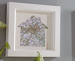 Framed Map - House