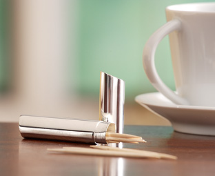 Silver-Plated Toothpick Case 