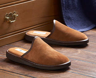 Real Suede Gent's Mule Slippers 