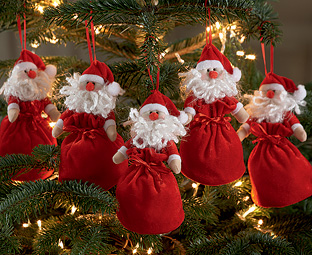 Set of 5 Santa Present Sacks 