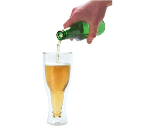 Upside Down Beer Glass 