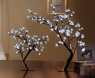 Cherry Tree Lamps, Large and Small 