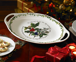 Holly and Ivy Christmas Platter 