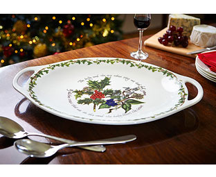 Holly and Ivy Christmas Platter 