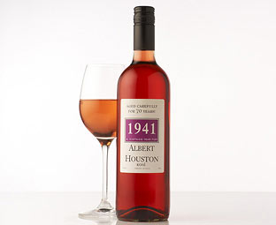 Personalised Year of Birth Wine 