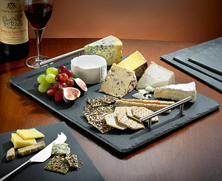 5-Piece Slate Cheese Board Set 