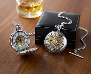 Mechanical Skeleton Pocket Watch 
