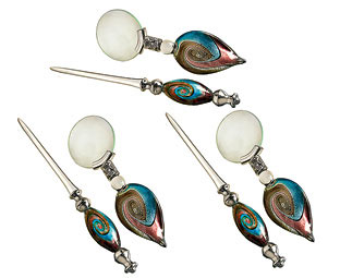 Art Glass Magnifier and Letter Openers (2 Sets Plus 1 FREE) 