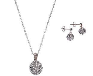 Glitterball Pendant and Matching Earrings  SAVE 4 