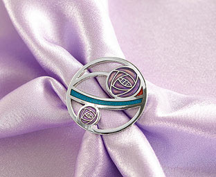 Mackintosh Enamelled Scarf Slide 