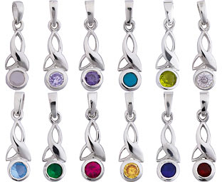 Celtic Knot Birthstone Pendant 