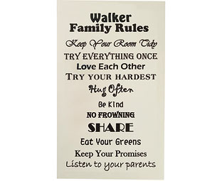 Family Rules Canvas 