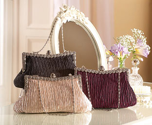 Ruched Satin Evening Bag - Half Price Offer! 
