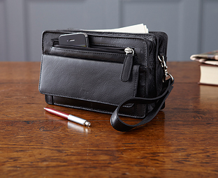 Mens Leather Organiser Bag 