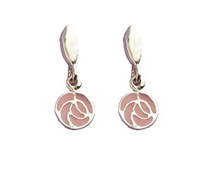 Mackintosh Style Sterling Silver Rose Stud Earrings 