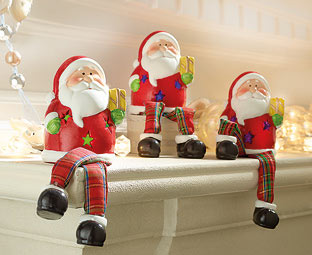 Illuminated Dangly Santas 