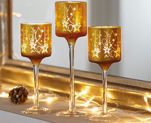 Christmas Trio Candle Holders - Half Price Offer! 
