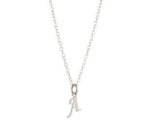 Silver Initial Necklace 