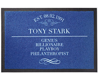 Blue Plaque Doormat 