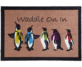 Waddling Penguin Door Mat 
