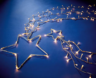 LED Outdoor Star Garlands, Small and Large 