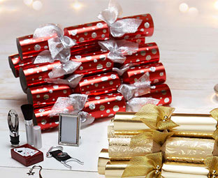 Red & Silver Polka Dot Christmas Crackers (6) 