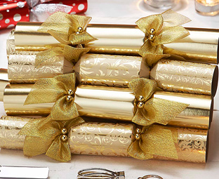 Gold Berries Christmas Crackers (12)  Half Price Offer 