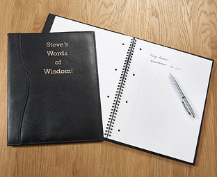 Personalised Leather Pad Folio 