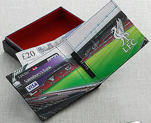Personalised Football Team Mens Leather Wallet 