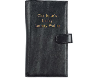 Personalised Lucky Lottery Leather Wallet 