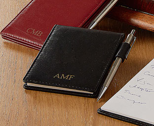 Personalised Mini Leather Notepad 