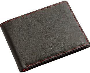 Mens Two-Tone Leather Wallet With RFID Protection 