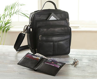 Leather Man Bag With FREE RFID Wallet 