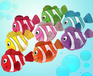 Tropical Fish Pocket Shoppers (3) 