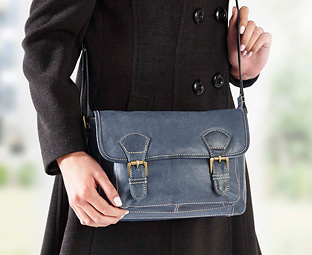 Leather Satchel Handbag 