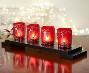 No?l Tealight Holders & Stand 