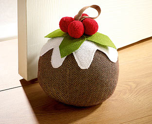 Christmas Pudding Doorstop 