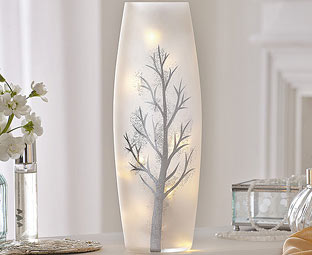 LED Illuminated Glass Vase 