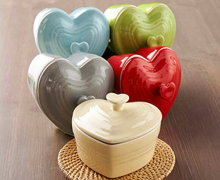 Individual Heart-Shaped Casserole Dishes 