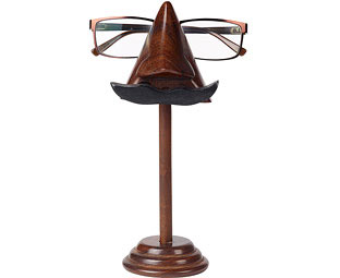 Wooden Moustache Glasses Keeper 