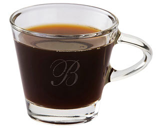 Personalised Glass Espresso Cup 