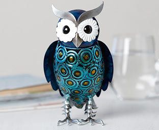 Hand-Painted Owl Ornament 
